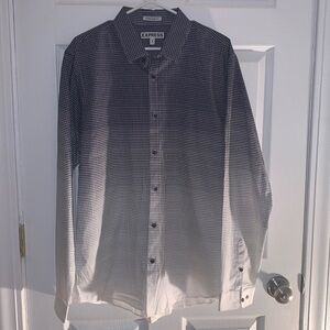 EXPRESS Blue & White Hombre Shirt Size XL 17-17 1/2 #111